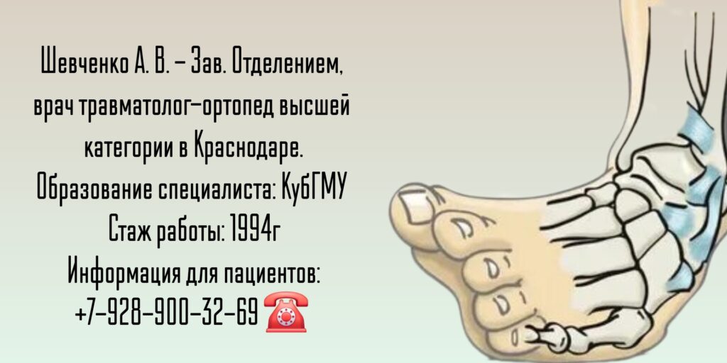 Травматолог - ортопед Краснодар - Шевченко Александр Валентинович
