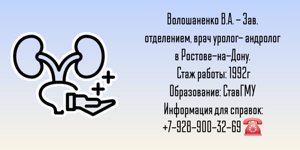 Волошаненко Всеволод Александрович - Уролог- андролог Ростов-на-Дону
