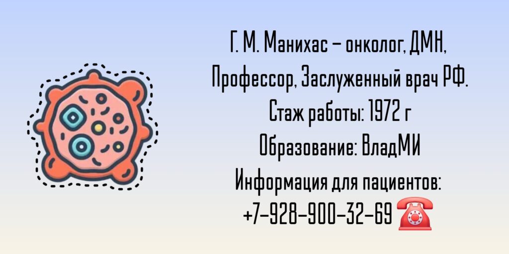Георгий Моисеевич Манихас - онколог в Санкт-Петербурге 