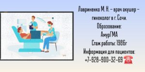 Лавриненко Марина Николаевна - гинеколог в Сочи